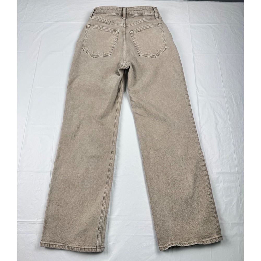 Abercrombie & Fitch Curve Love The 90s Relaxed Jean High Rise Tan 26 2s - Picture 7 of 10
